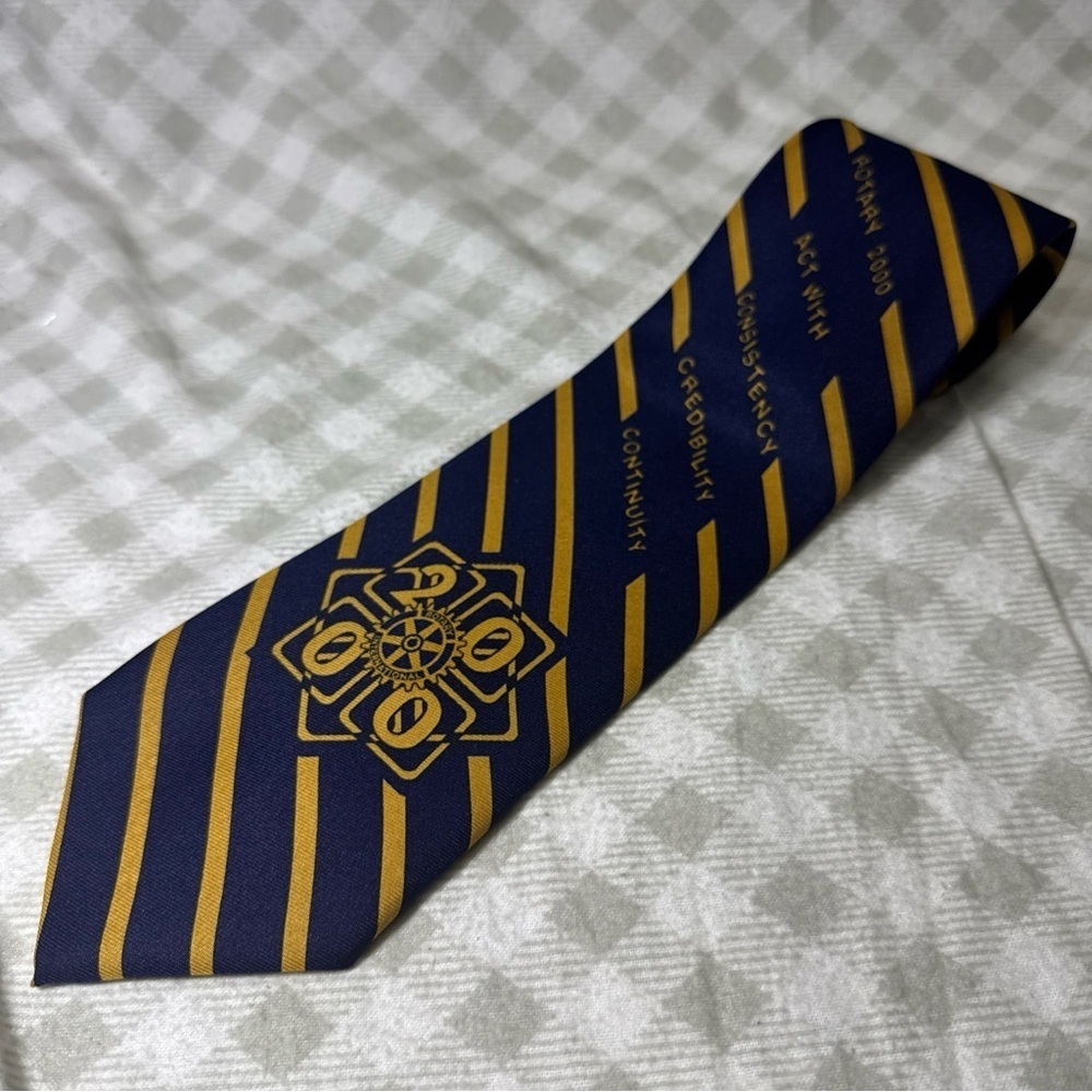 Vintage Russell-Hampton Co. Men's Rotary International 2000 Blue Tie